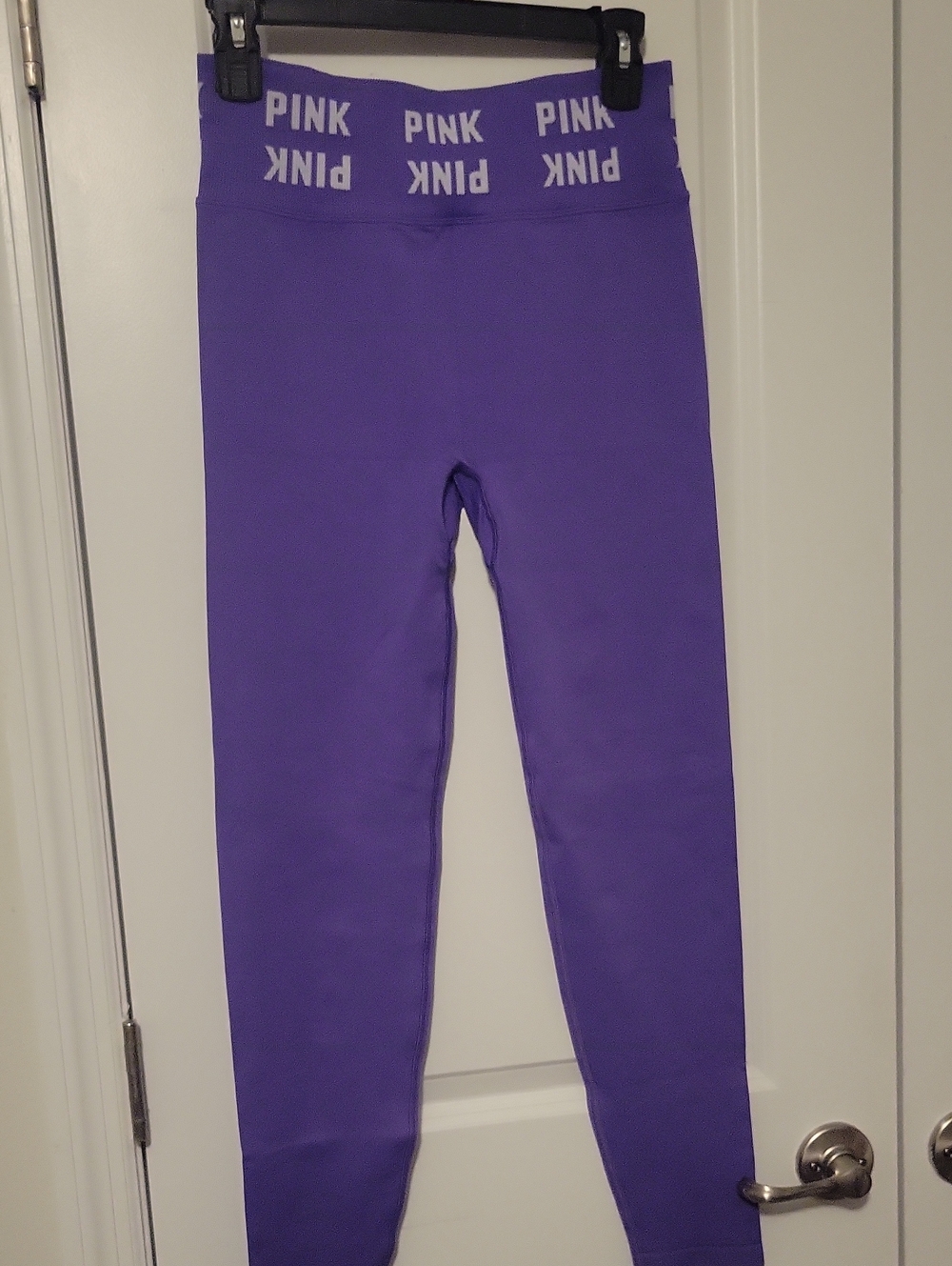 PINK Victoria's Secret Girls' Purple Logo Waist Leggings